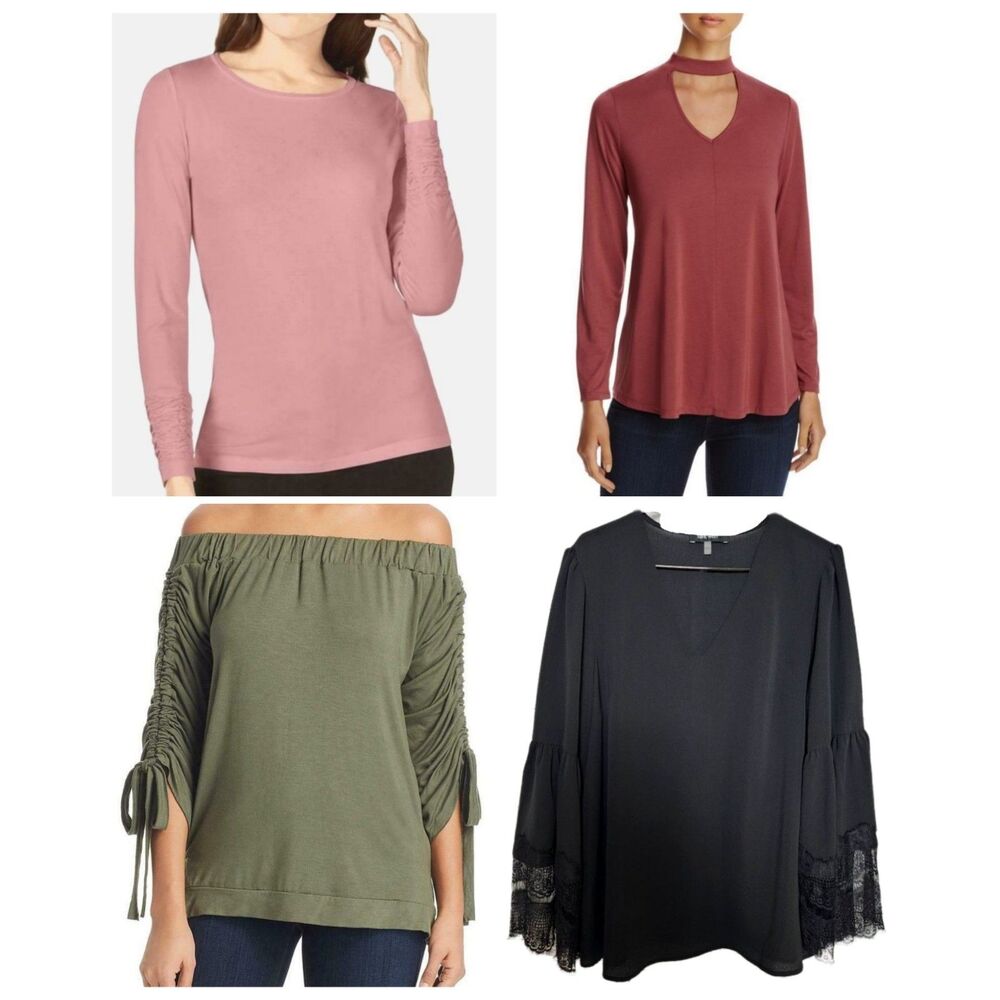 NWT 4 Piece Lot Long Sleeve Tops - Large - Alfani Cupio Nine West A+A collection